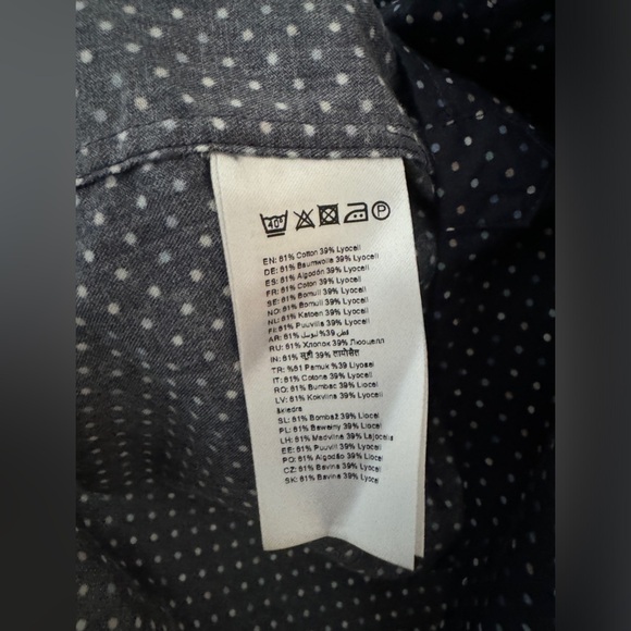 Eton Blue Shirt - Polka Dots NWOT Size M 39 - 15 1/2 - Picture 8 of 9